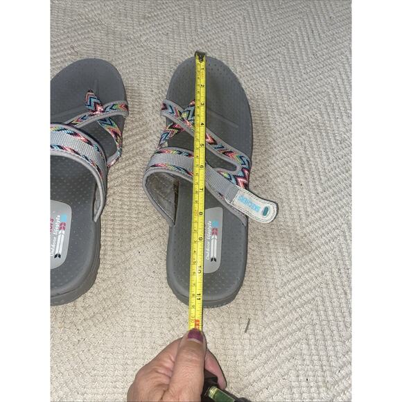 Skechers Gray Zig Swag Woman's Size 11 Sandals - Picture 6 of 8